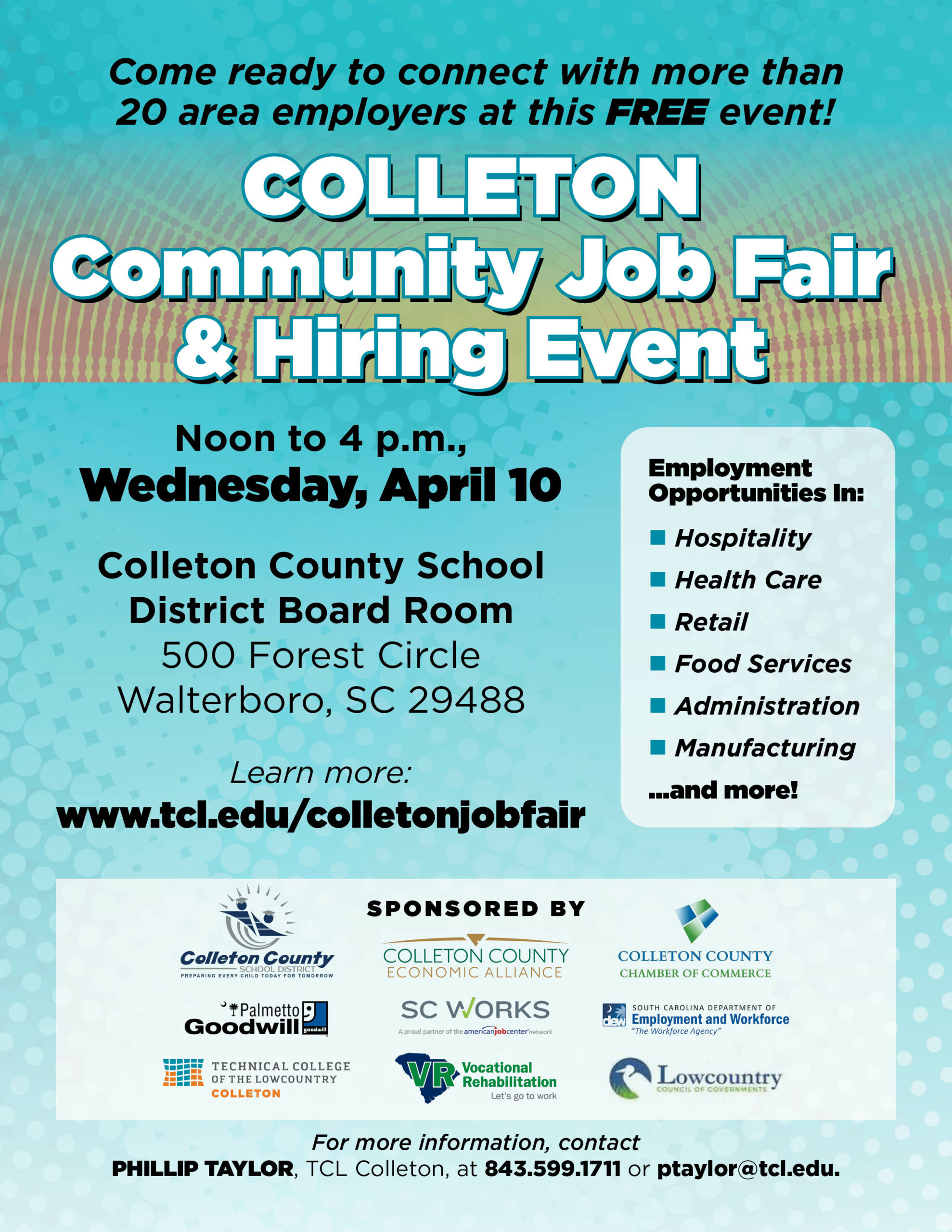 Colleton Community Job Fair & Hiring Event - Technical College of the ...